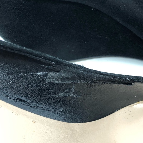 Carvela Women's Artisan Suede Wedged Shoes - Black gold tip size 8 - Picture 4 of 9